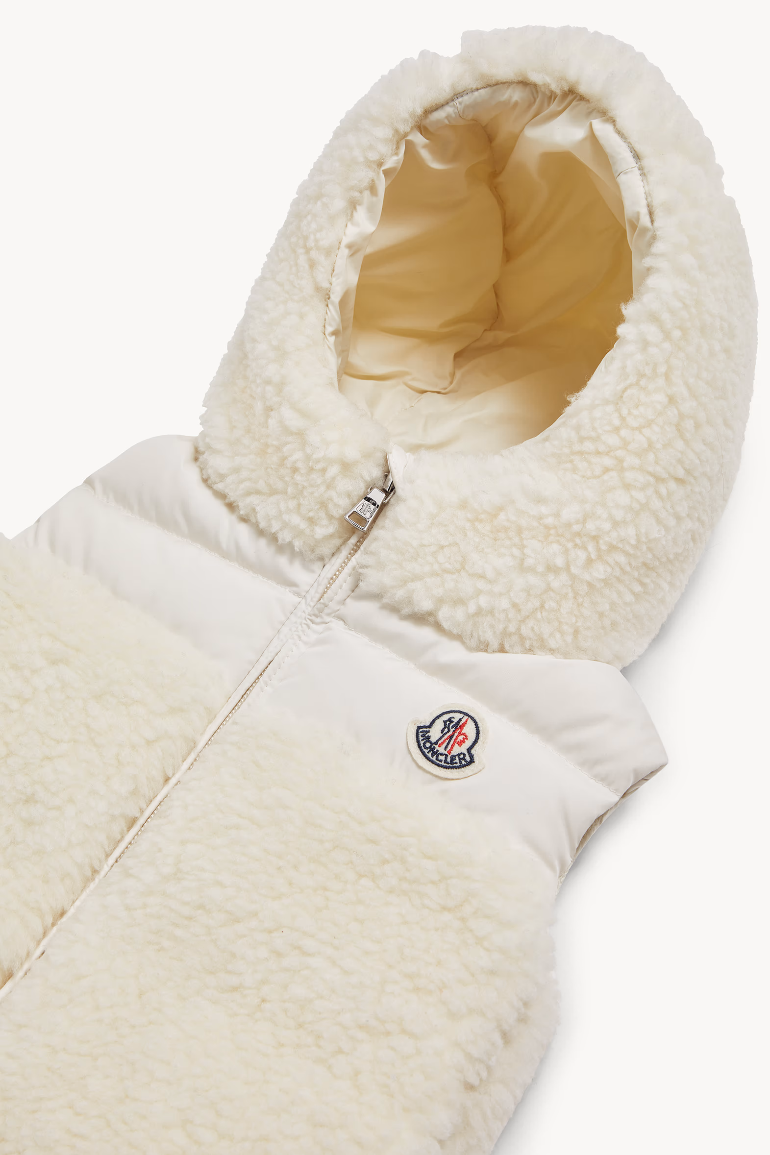 Chaleco plumífero efecto peluche con capucha Botha Niña Blanco Moncler 2
